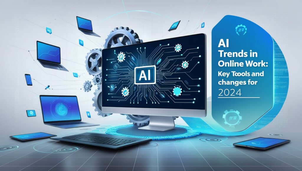 AI tools boosting productivity in online work with task automation.